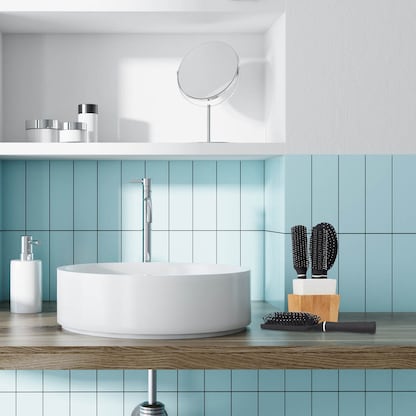 Artikelbild 4 für relaxdays Haarbürsten-Set schwarz, weiß, 4 St., Artikelnummer 448652