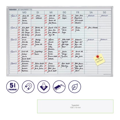 Artikelbild 2 für FRANKEN Monatsplaner, Monats-, Wochen-, Tageseinteilung 90,0 x 60,0 cm, Artikelnummer 670376