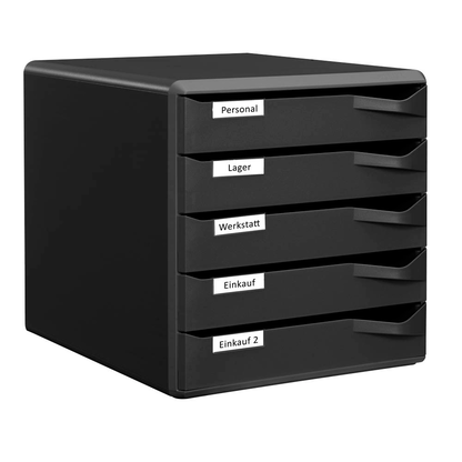 Artikelbild für LEITZ Schubladenbox Post-Set schwarz 52930095, DIN A4 mit 5 Schubladen, 1 St., Artikelnummer 306670
