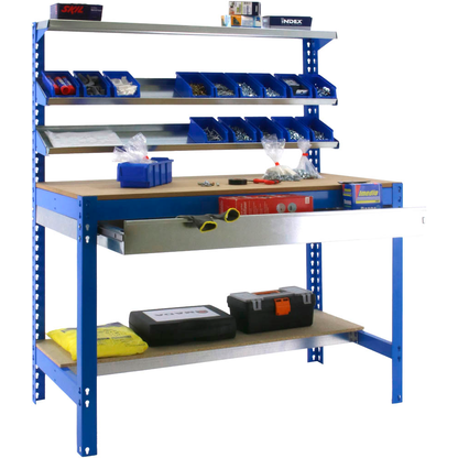 Artikelbild für Simonrack Werkbank SIMONWORK BT1 BOX blau 1 Schublade 151,0 x 76,0 x 144,5 cm, Artikelnummer 359259