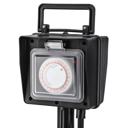 Artikelbild 2 für hama 2-fach Gartensteckdose 2,0 m schwarz, Artikelnummer 840383