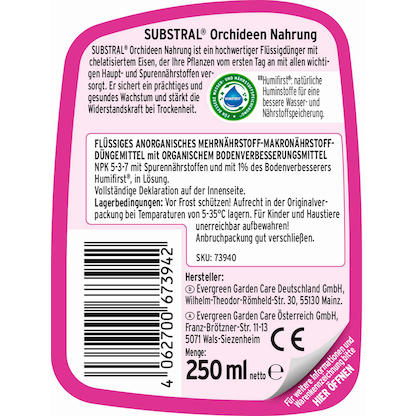 Artikelbild 2 für SUBSTRAL® Orchideen-Nahrung Orchideendünger 250,0 ml, Artikelnummer 368649