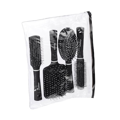 Artikelbild 6 für relaxdays Haarbürsten-Set schwarz, weiß, 4 St., Artikelnummer 448652