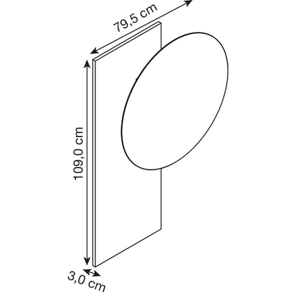 Artikelbild 3 für MÖBELPARTNER Spiegel Loft 701937 silber 79,5 x 3,0 x 109,0 cm, Artikelnummer 255218