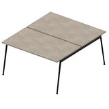 Artikelbild 1 für Quadrifoglio Doppelschreibtisch beton rechteckig, 4-Fuß-Gestell grau 140,0 x 164,0 cm, Artikelnummer 592675