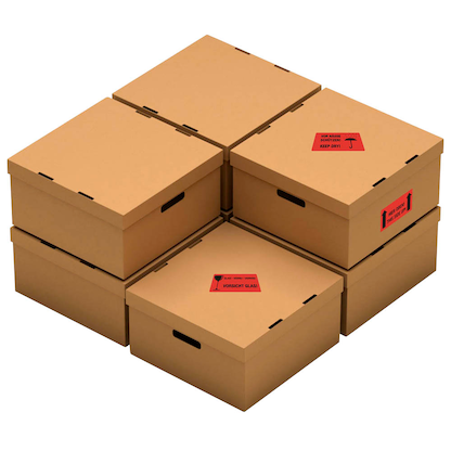 Artikelbild 2 für EICHNER Warnetiketten rot »Vorsicht Glas!« 100,0 x 50,0 mm, 250 Etiketten , Artikelnummer 486544