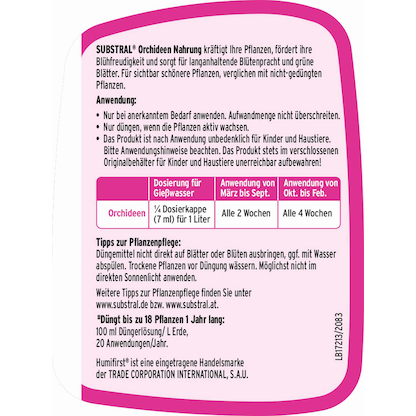 Artikelbild 3 für SUBSTRAL® Orchideen-Nahrung Orchideendünger 250,0 ml, Artikelnummer 368649