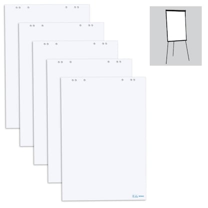 Artikelbild für herlitz Flipchart-Papier blanko 65,0 x 98,0 cm, 20 Blatt, 5 Blöcke, Artikelnummer 574077