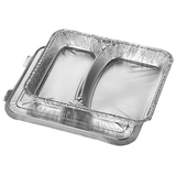 Artikelbild 1 für STARPAK Menüschalen mit Deckel silber 830,0 ml, 50 St., Artikelnummer 238392