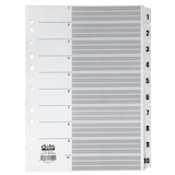 Artikelbild 1 für dots Ordnerregister Mylar DIN A4 Vollformat 1-10 weiß 10-teilig, 1 Satz, Artikelnummer 486738