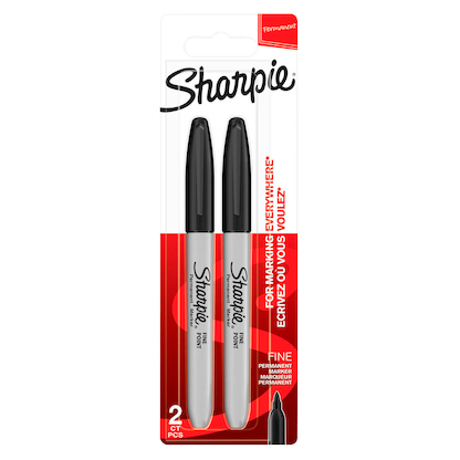 Artikelbild für Sharpie Permanentmarker schwarz 0,9 mm, 2 St., Artikelnummer 427064