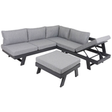 Artikelbild 1 für Garden Pleasure Loungegruppe DONNA grau, anthrazit Metall, 13-teilig, Artikelnummer 707491