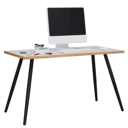 Artikelbild 4 für VCM my office Salia Schreibtisch weiß rechteckig, 4-Fuß-Gestell schwarz 138,0 x 80,0 cm, Artikelnummer 405088