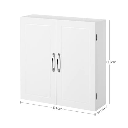 Artikelbild 2 für VASAGLE Bad-Hängeschrank weiß 60,0 x 18,0 x 60,0 cm, Artikelnummer 438378