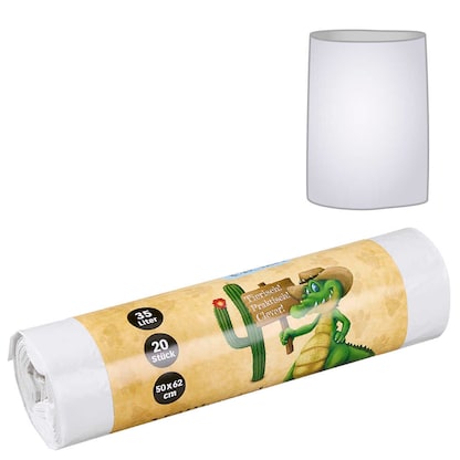 Artikelbild für dundee Müllbeutel 35,0 l weiß 25,0 µm, 20 St., Artikelnummer 618149