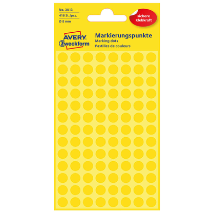 Artikelbild für AVERY Zweckform Klebepunkte 3013 gelb Ø 8,0 mm, 416 St., Artikelnummer 712034