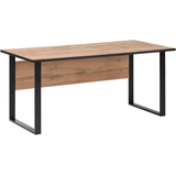 Artikelbild 1 für MÖBELPARTNER 2000 Schreibtisch landhaus-eiche rechteckig, Kufen-Gestell schwarz 160,0 x 75,0 cm, Artikelnummer 183933