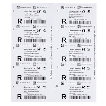 Artikelbild 3 für Deutsche Post 2,35 € Einschreibenmarken 