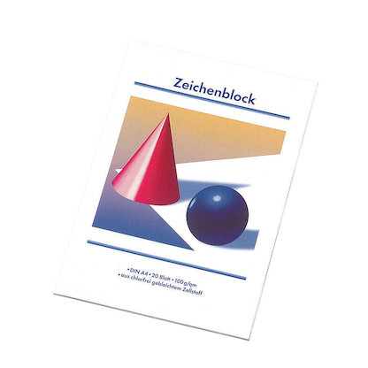 Artikelbild 3 für Zeichenblöcke Kugel und Kegel DIN A4 100 g/qm, 20 Blatt, 5 Blöcke, Artikelnummer 426148