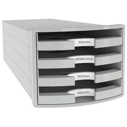 Artikelbild 2 für HAN Schubladenbox Impuls lichtgrau 1013-11D, DIN A4 mit 4 Schubladen, 1 St., Artikelnummer 445268