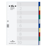 Artikelbild 1 für DURABLE Ordnerregister DIN A4 Vollformat, Überbreite blanko blau, gelb, rot, grün, grau 10-teilig, 1 Satz, Artikelnummer 432914