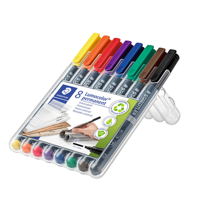 Artikelbild für STAEDTLER Lumocolor® Folienstifte-Set farbsortiert permanent, 8 St., Artikelnummer 653131