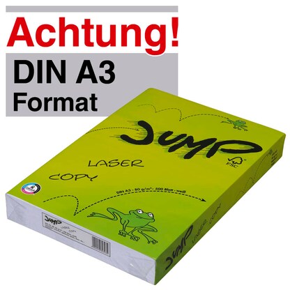 Artikelbild für JUMP Kopierpapier COPY/LASER DIN A3 80 g/qm 500 Blatt, Artikelnummer 556977