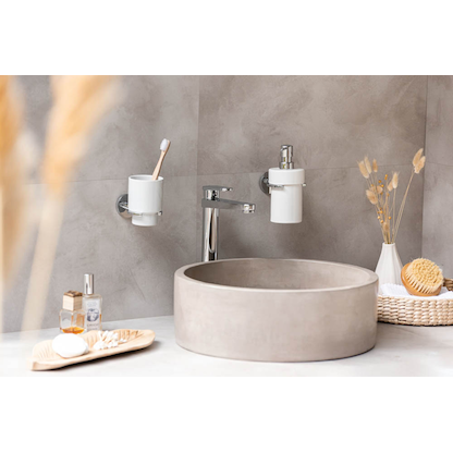 Artikelbild 5 für WENKO Zahnputzbecher Isera silber/weiß, 1 St., Artikelnummer 807604