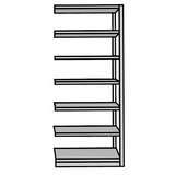 Artikelbild 1 für Kerkmann Anbauregal Progress 50945311 lichtgrau 96,0 x 40,0 x 190,0 cm, Artikelnummer 301168