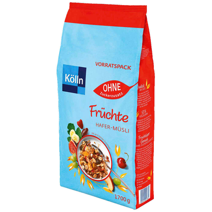 Artikelbild für Kölln Früchte ohne Zuckerzusatz Müsli 1,7 kg, 1 St., Artikelnummer 264026