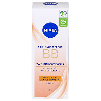 Artikelbild 6 für NIVEA BB MITTEL BIS DUNKEL 5IN1 24h FEUCHTIGKEIT LSF 15 Gesichtscreme 50,0 ml, Artikelnummer 578353