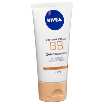 Artikelbild 2 für NIVEA BB MITTEL BIS DUNKEL 5IN1 24h FEUCHTIGKEIT LSF 15 Gesichtscreme 50,0 ml, Artikelnummer 578353