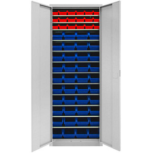 4050049408295 - Werkstattschrank Werkzeugschrank Werkstatt Metallschrank mit 58 Stapelboxen - ADB 4050049408295 - Werkstattschrank Werkzeugschrank Werkstatt Metallschrank mit 58 Stapelboxen - ADB