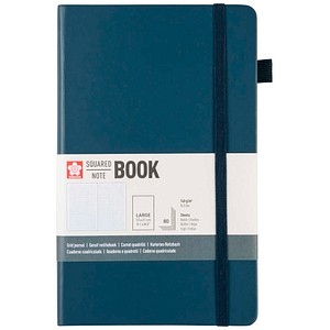 8712079544485 - Notizbuch ca DIN A5 kariert dunkelindigo Hardcover 160 Seiten 1 St