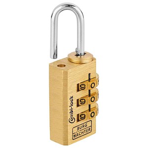 BURG WÄCHTER Vorhängeschloss Combi-Lock 80 15M gold, 1 St.
