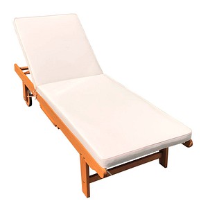 4041908136107 - Sonnenliege SAN DIEGO beige + Auflage Gartenliege Liege Relaxliege Gartenmöbel