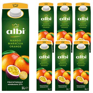 4003240955105 - albi Mango-Maracuja-Orange 1 Liter 6er Pack