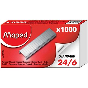 Maped Heftklammern Standard 24/6 galvanisierter Stahl VE=1000 Stück
