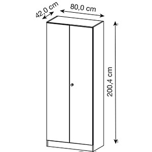 4032062126196 - Aktenschrank SIGNA V6100 W W SG Holz abschließbar 5 OH 80 x 2004 x 42 cm weiß 4032062126196 V6100 W W SG 4032062126196 - Aktenschrank SIGNA V6100 W W SG Holz abschließbar 5 OH 80 x 2004 x 42 cm weiß 4032062126196 V6100 W W SG