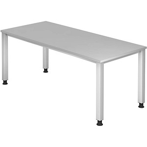 4032062033418 - HAMMERBACHER Akandia höhenverstellbarer Schreibtisch lichtgrau rechteckig 4-Fuß-Gestell silber 1800 x 800 cm 4032062033418 - HAMMERBACHER Akandia höhenverstellbarer Schreibtisch lichtgrau rechteckig 4-Fuß-Gestell silber 1800 x 800 cm