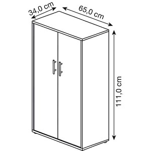 4260637311542 - Aktenschrank Cimal 143726 weiß 2 Fachböden 650 x 340 x 1110 cm 4260637311542 - Aktenschrank Cimal 143726 weiß 2 Fachböden 650 x 340 x 1110 cm