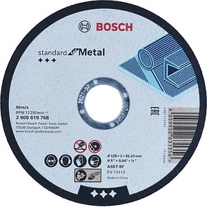 4059952631356 - Accessories Standard for Metal 2608619768 Trennscheibe gerade 125 mm 1 St Metall - Bosch