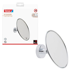 4063565251191 - - Kosmetikspiegel Visioon mit 3-facher Vergrößerung - runder Schminkspiegel für die Wandmontage - Befestigung ohne Bohren auf Fliesen Metall 4063565251191 - - Kosmetikspiegel Visioon mit 3-facher Vergrößerung - runder Schminkspiegel für die Wandmontage - Befestigung ohne Bohren auf Fliesen Metall