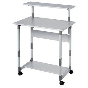 4005546301785 - Computer-Wagen höhenverstellbar mit Rollen Höhen-Bereich 920 bis 1220 mm (B x T) 800 mm x 564 mm Grau SYSTEM 80 VH 371810