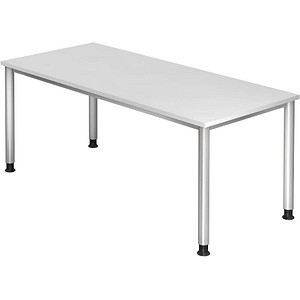 4032062139400 - Schreibtisch Ergonomic Plus H VHS19 W S weiß rechteckig 180x80 cm (BxT) manuell höhenverstellbar 4032062139400 Hammerbacher