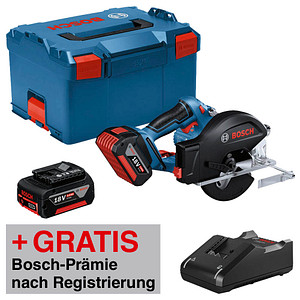 4059952548371 - AKTION BOSCH Professional GKM 18V-50 Akku-Handkreissäge-Set 180 V mit 2 Akkus mit Prämie nach Registrierung