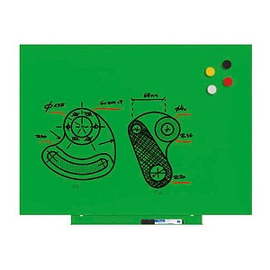 8427951020703 - Whiteboard Skincolor BASIC-Version - Stahlblech lackiert BxH 750 x 550 mm grün kaiserkraft