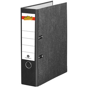 AKTION: office discount Ordner schwarz marmoriert Karton 8,0 cm DIN A4