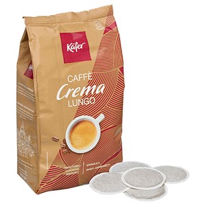 Käfer Caffè Crema Lungo Kaffeepads, Arabica- und Robustabohnen 36 Stück
