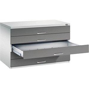 4068427436167 - Zeichnungsschrank DIN A1 5 Schubladen Höhe 760 mm lichtgrau vulkangrau C+P 4068427436167 - Zeichnungsschrank DIN A1 5 Schubladen Höhe 760 mm lichtgrau vulkangrau C+P